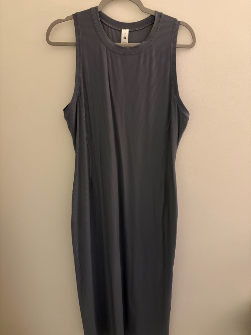 Lululemon Ribbed Midi Dress - Slate Gray size 12